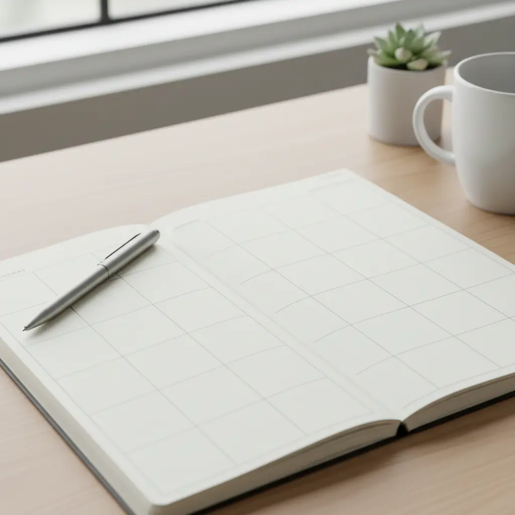 Minimalistischer Papierplaner